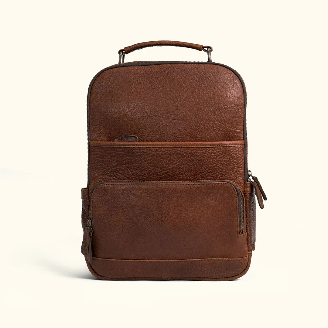 Men’s Genuine Leather Backpack – Vintage Style Laptop Rucksack