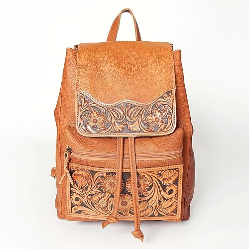 Handmade Western Backpack – Distressed Leather & Cowhide