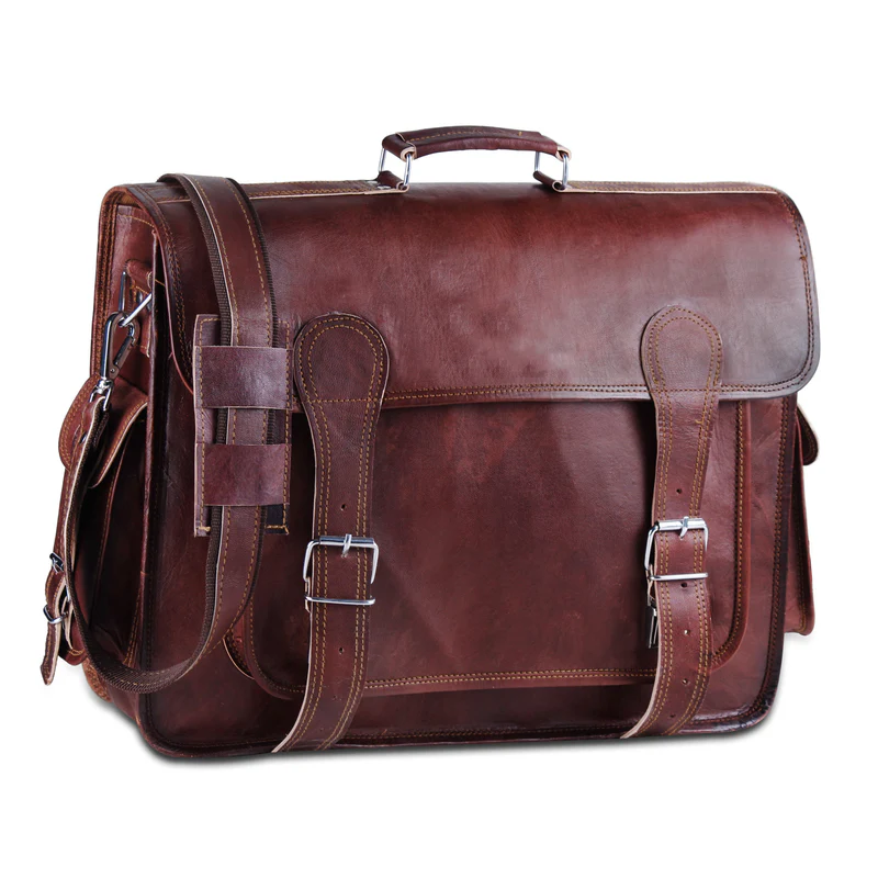 Premium Leather  Briefcase- Classic Messanger Bags For work & Travel