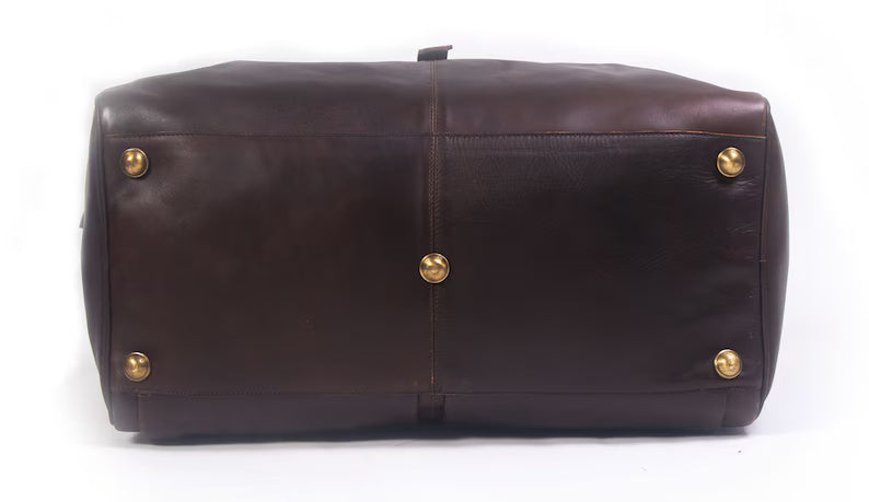 Genuine Leather Duffle Bag – Luxury Carry-On for Travel