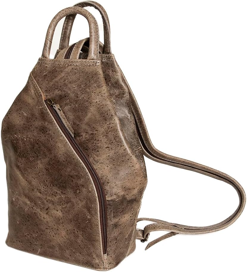 Genuine Cowhide Leather Backpack – Vintage Style