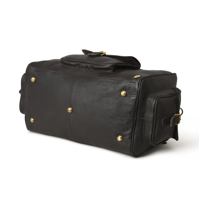 Handcrafted Leather Duffle Bag – Carry-On Travel Companion