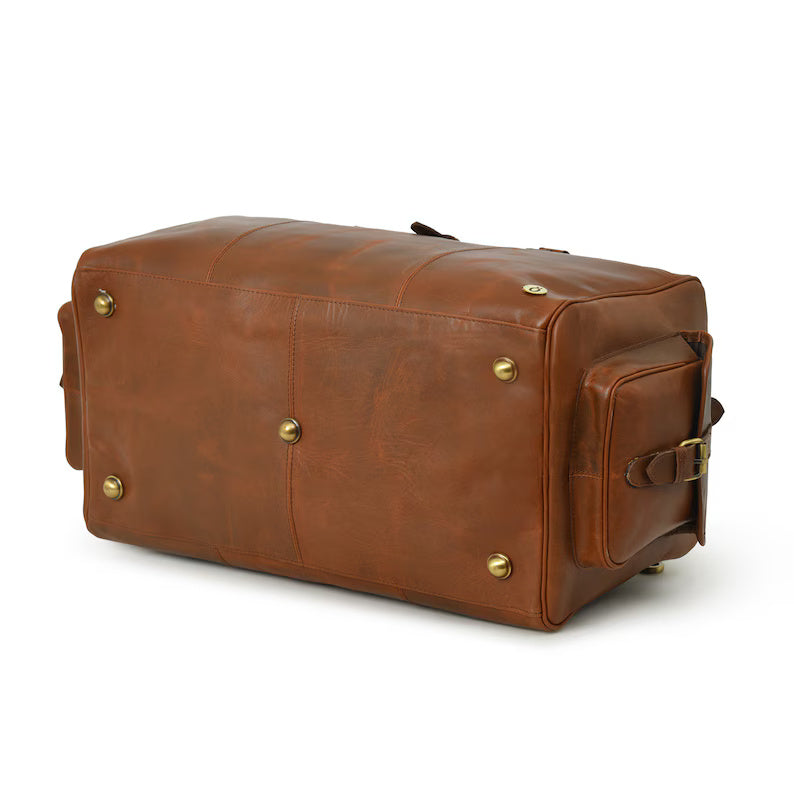 Men’s Genuine Leather Duffle Bag – Perfect for Weekend Trips