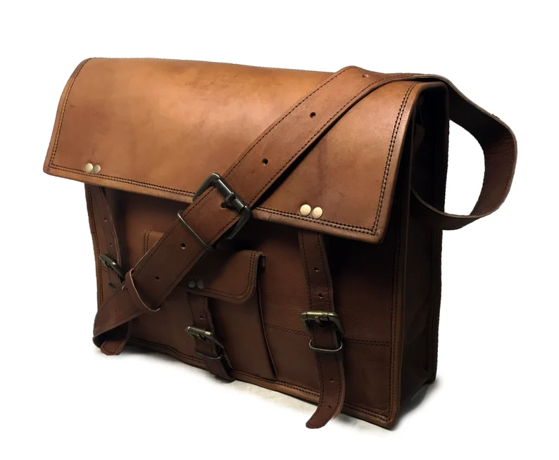 Genuine Leather Messenger Bags for Men & Women