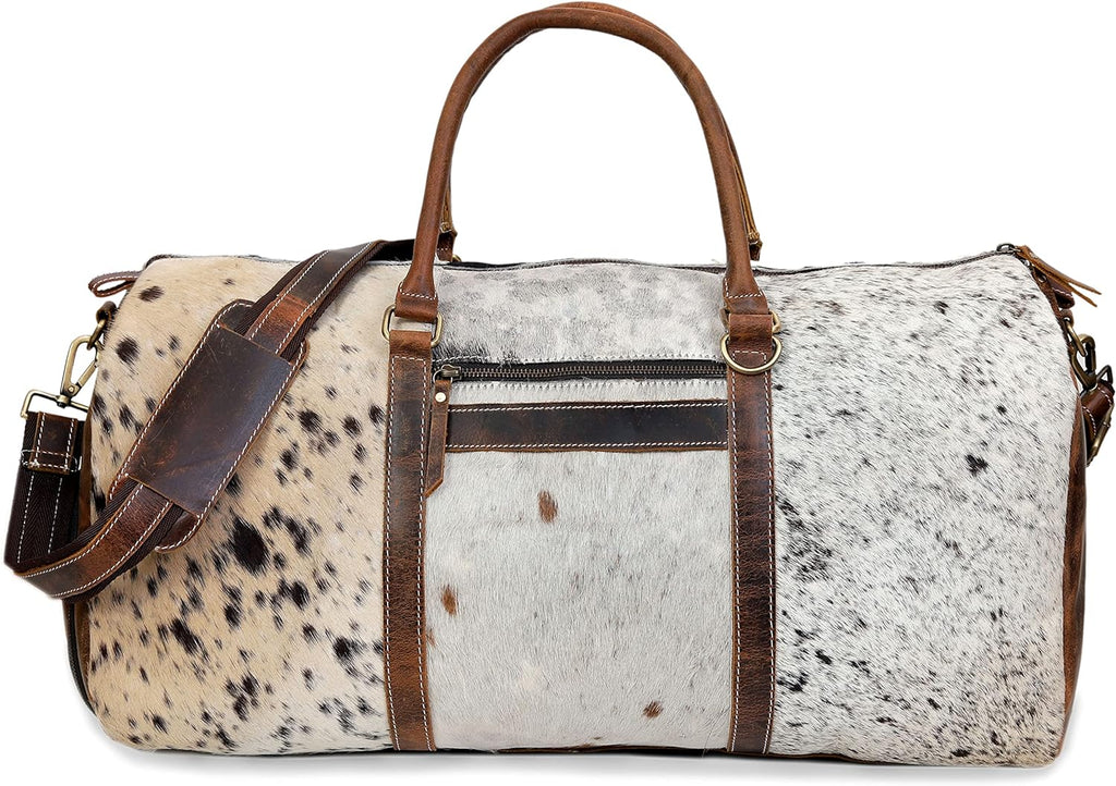 Western Cowhide Leather Duffle Bag – Genuine Hair-On Hide