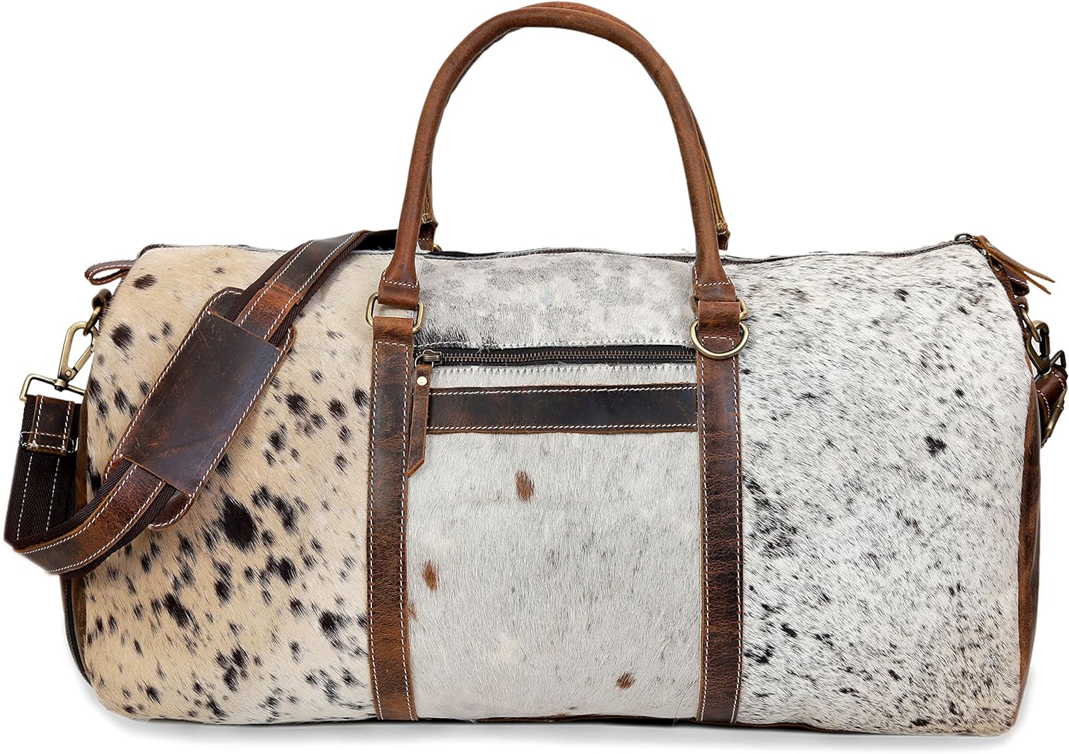 Western Cowhide Leather Duffle Bag – Genuine Hair-On Hide