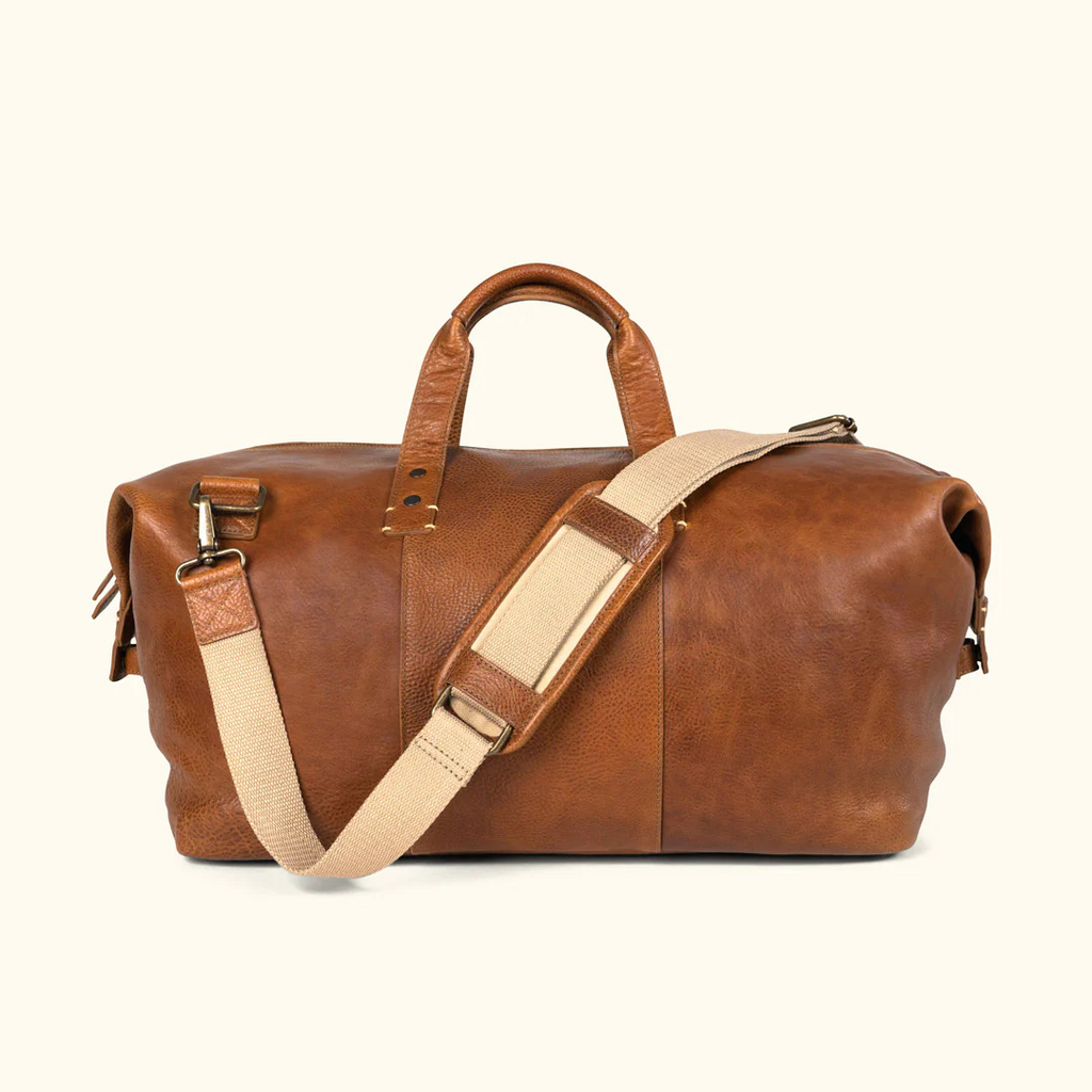 Men’s Leather Duffle Bag – Full Grain, Stylish, Durable