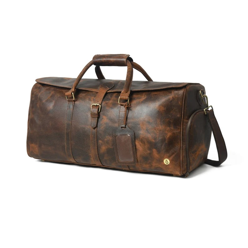 Handmade Leather Overnight Bag – Timeless & Elegant