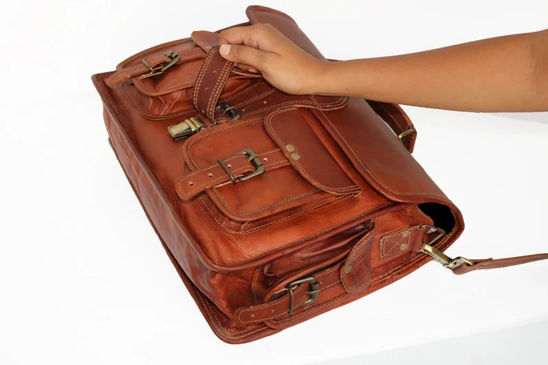 Crafted Elegance Real Leather Messenger Bags