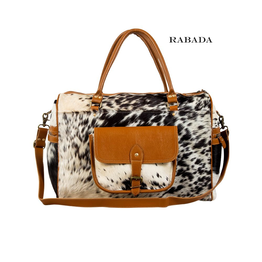 Premium Western Cowhide Travel Duffle – Handmade Leather