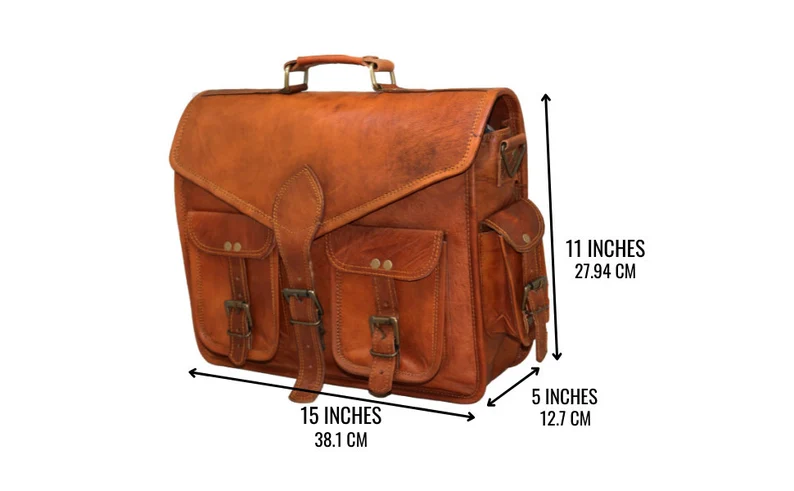 Genuine Leather Messenger Bag -Vintage Brifcase for men