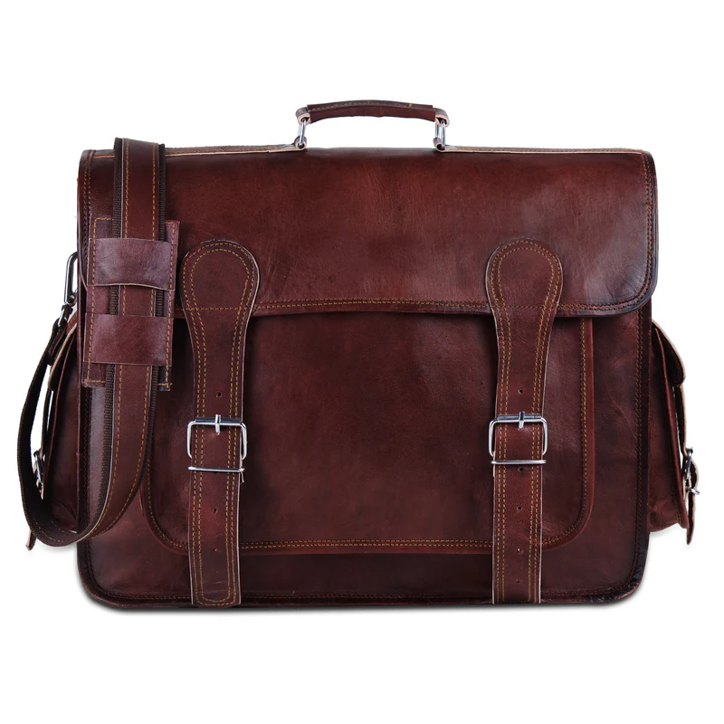 Premium Leather  Briefcase- Classic Messanger Bags For work & Travel