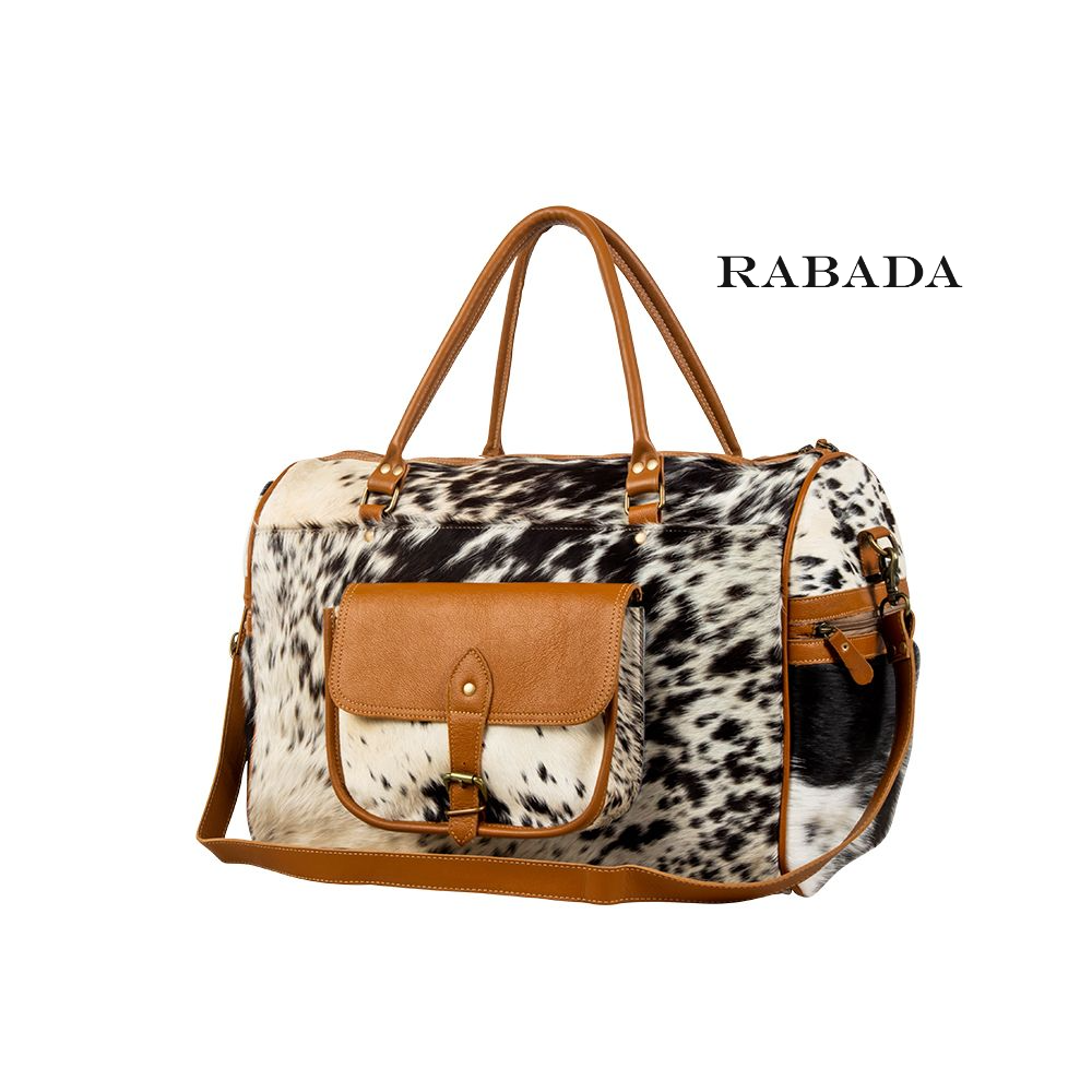 Premium Western Cowhide Travel Duffle – Handmade Leather