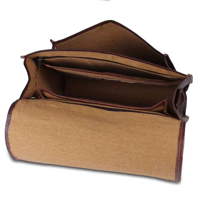 Genuine Leather Messenger Bag -Vintage Brifcase for men