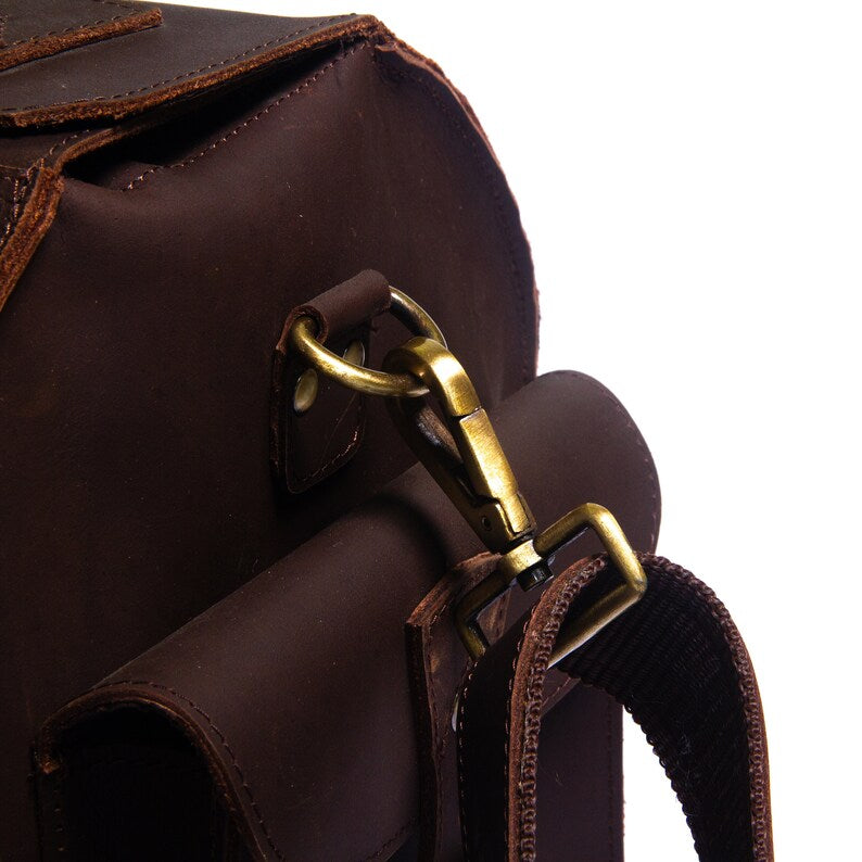 Classic Travel Duffle – Handcrafted Genuine Leather Carryall