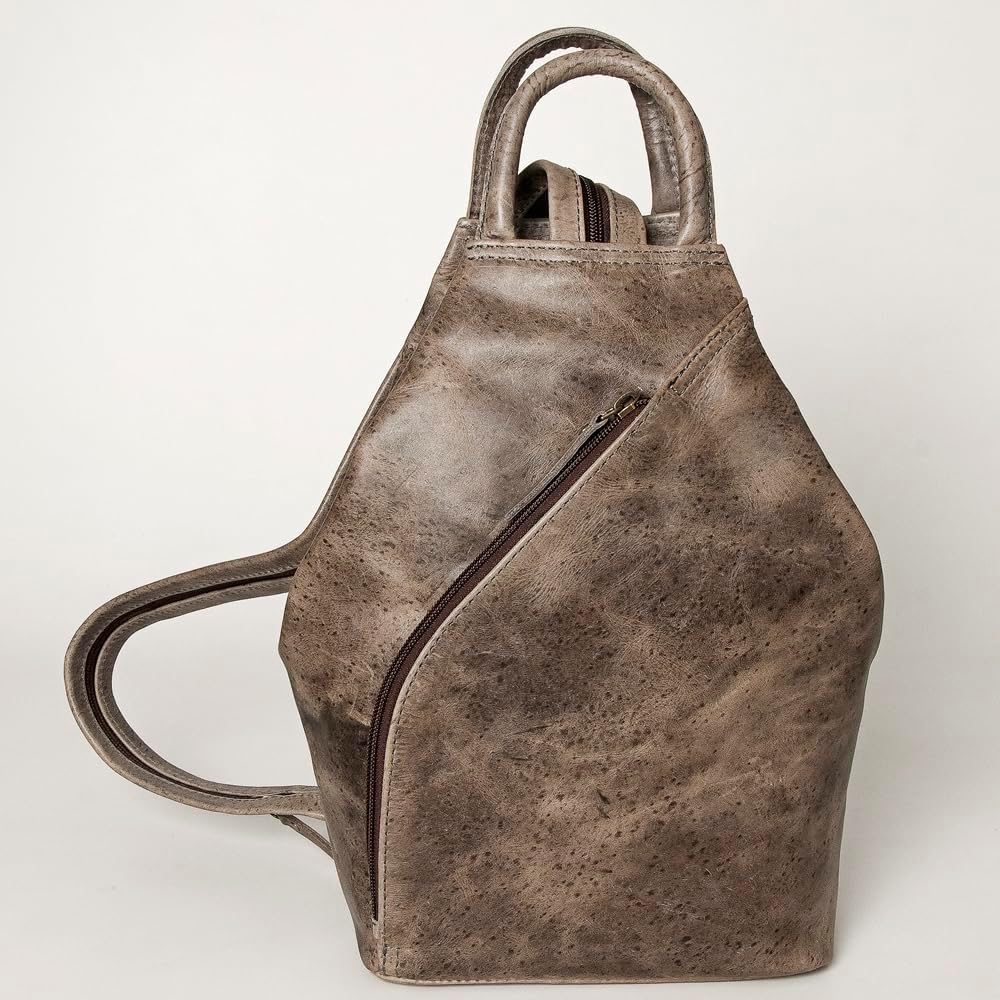 Genuine Cowhide Leather Backpack – Vintage Style