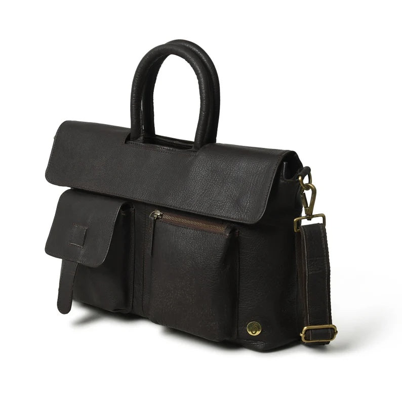 Men’s Leather Messenger Bag – Business Laptop Shoulder Bag