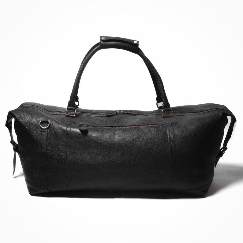 Handcrafted Leather Weekender Bag – Overnight Travel Duffle