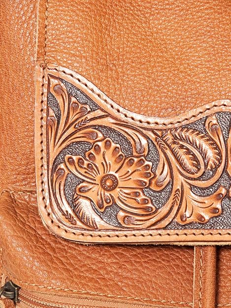 Handmade Western Backpack – Distressed Leather & Cowhide