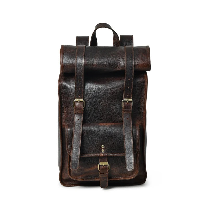 Classic Leather Backpack – Real Leather, Everyday Use