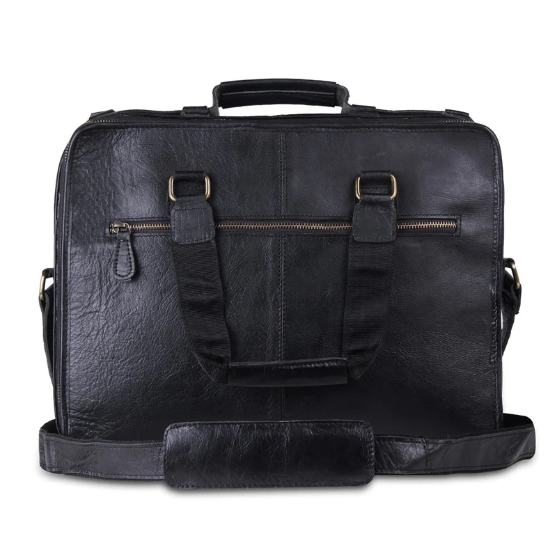 Men’s Genuine Leather Messenger Bag – Business Laptop Briefcase