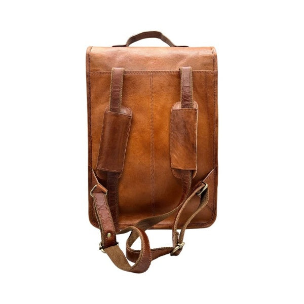 Vintage Leather Backpack – Classic Handmade Satchel
