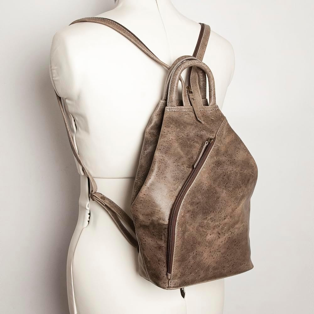 Genuine Cowhide Leather Backpack – Vintage Style