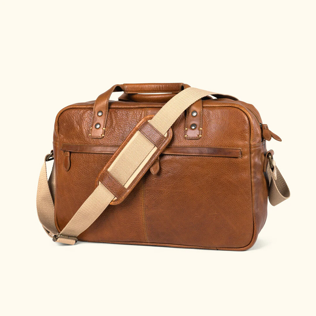 Men’s Genuine Leather Messenger Bag – Business Laptop Briefcase