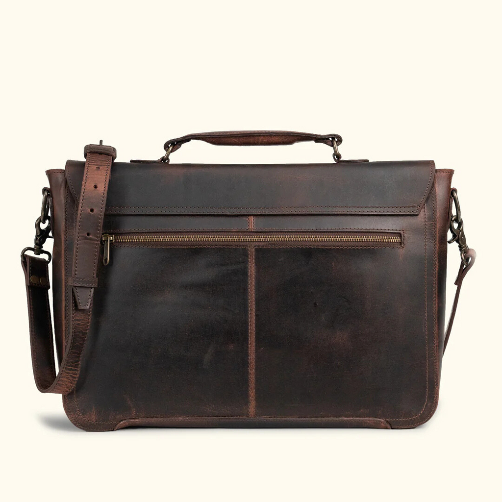 Buffalo Leather Crossbody Messenger Bag – Handmade, Durable & Classic