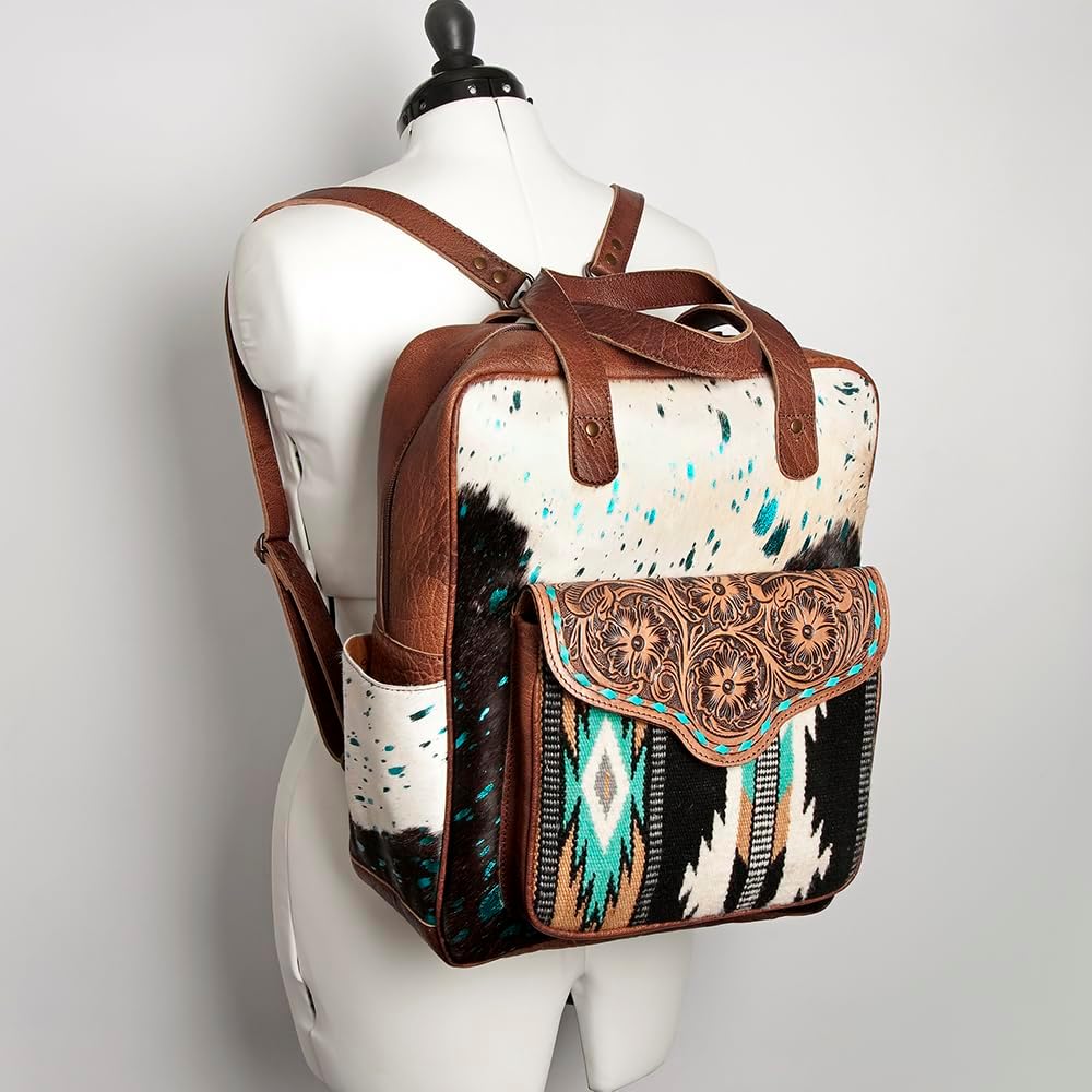 Western School Backpack – Durable Cowhide for Daily Use
