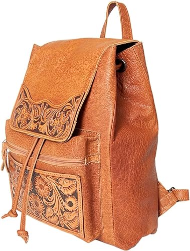 Handmade Western Backpack – Distressed Leather & Cowhide