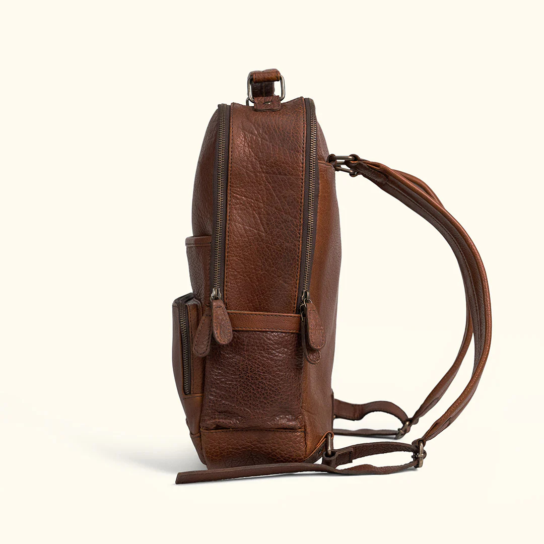Men’s Genuine Leather Backpack – Vintage Style Laptop Rucksack