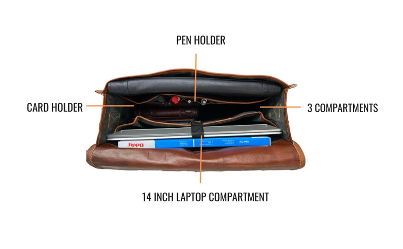 Crafted Elegance Real Leather Messenger Bags