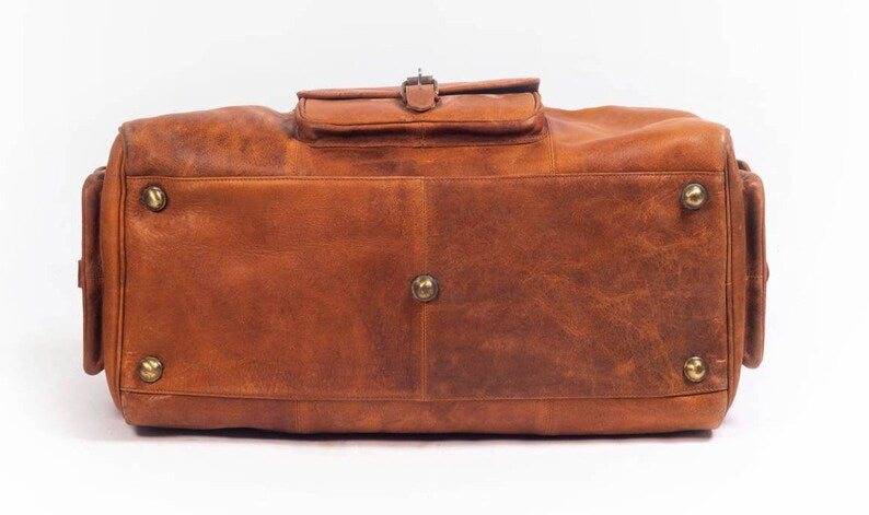 Vintage Style Leather Duffle Bag – Rugged & Durable