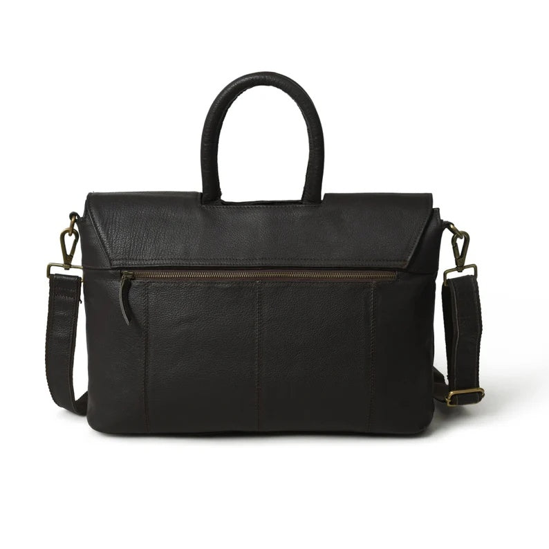 Men’s Leather Messenger Bag – Business Laptop Shoulder Bag
