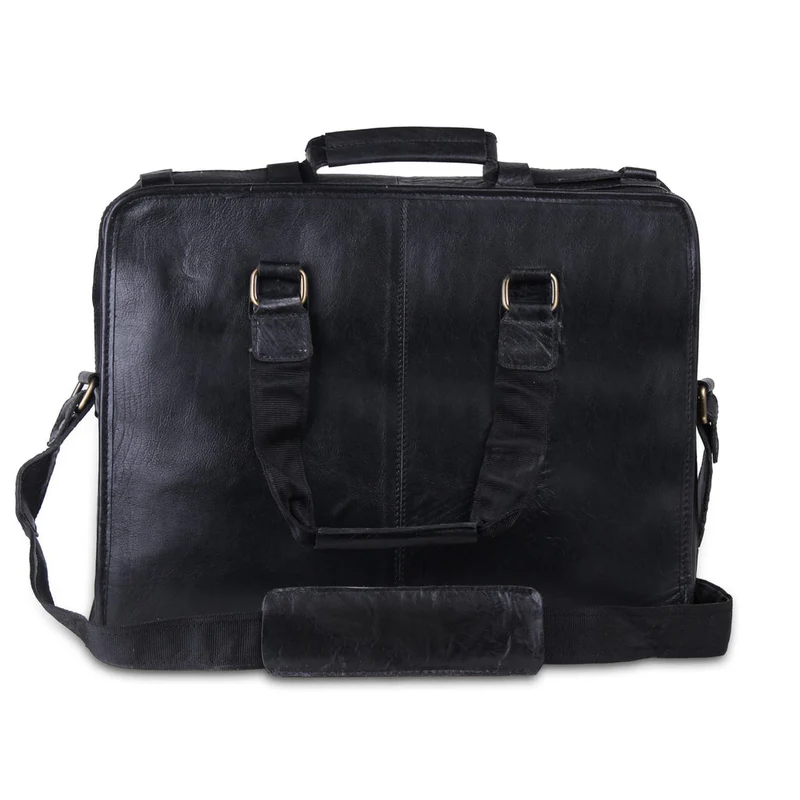Men’s Genuine Leather Messenger Bag – Business Laptop Briefcase