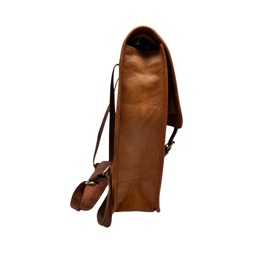 Vintage Leather Backpack – Classic Handmade Satchel