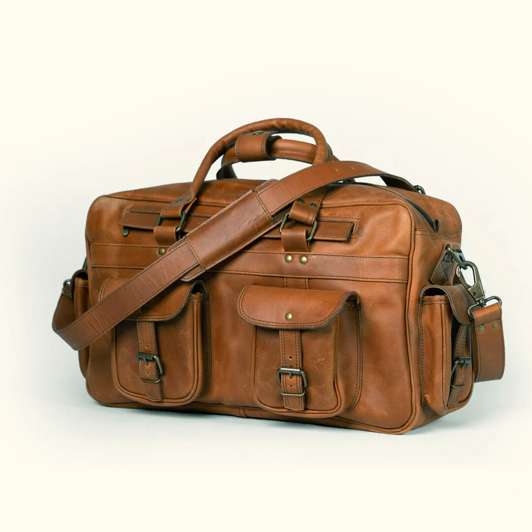 Men’s Genuine Leather Messenger Bag – Business Laptop Briefcase