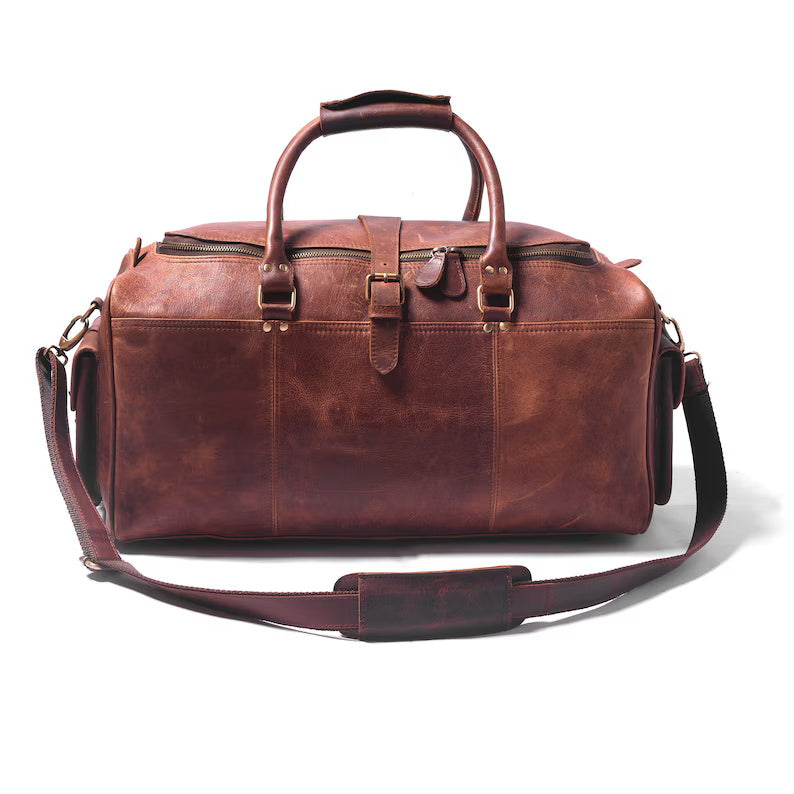 Classic Leather Overnight Bag – Durable & Elegant