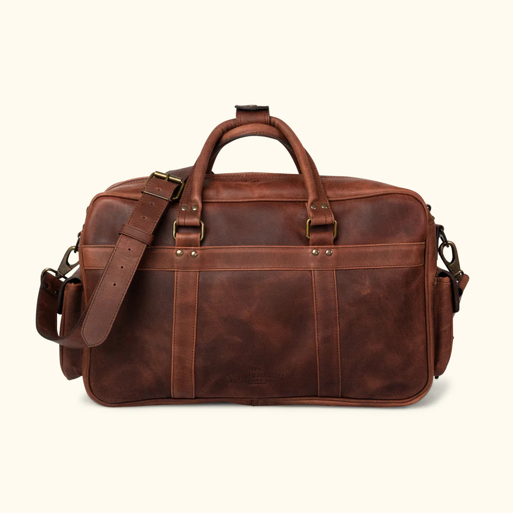 Genuine Buffalo Leather Briefcase – Vintage Men's Business Bag