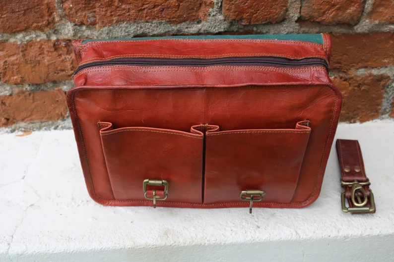 Premium Leather  Briefcase- Classic Messanger Bags For work & Travel
