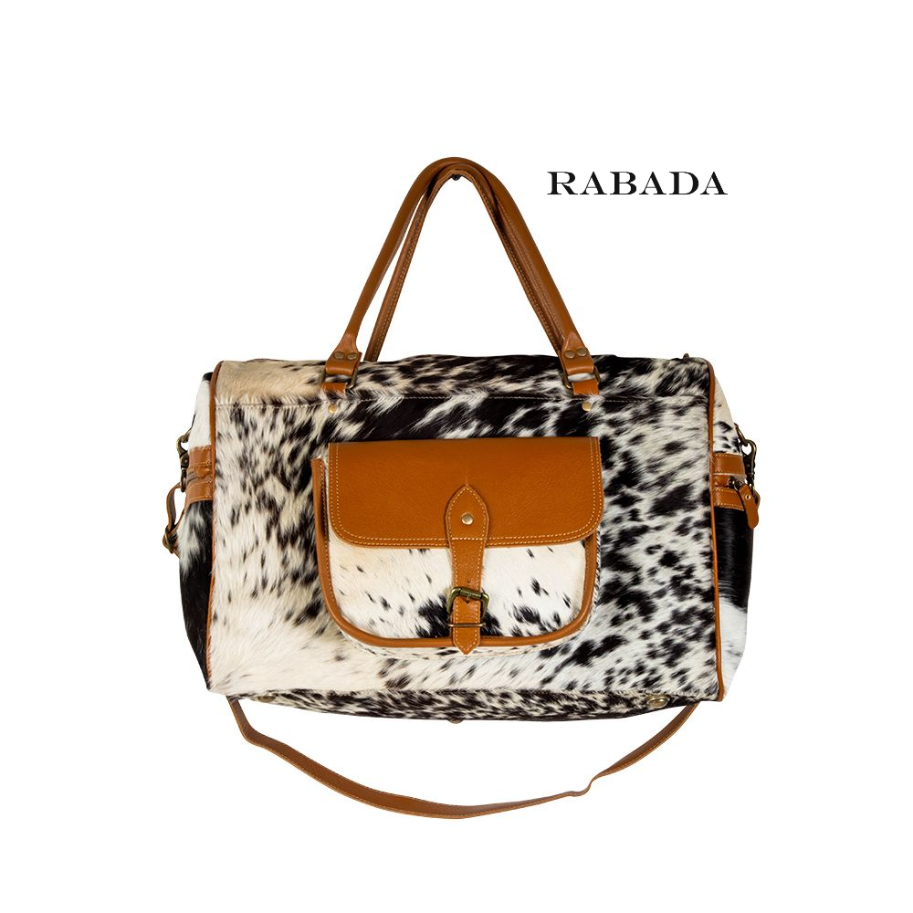 Premium Western Cowhide Travel Duffle – Handmade Leather