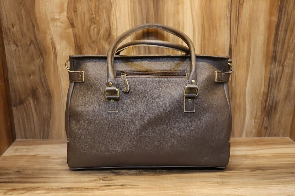 Western Aztec Leather Duffle Bag – Vintage Southwest Travel Style