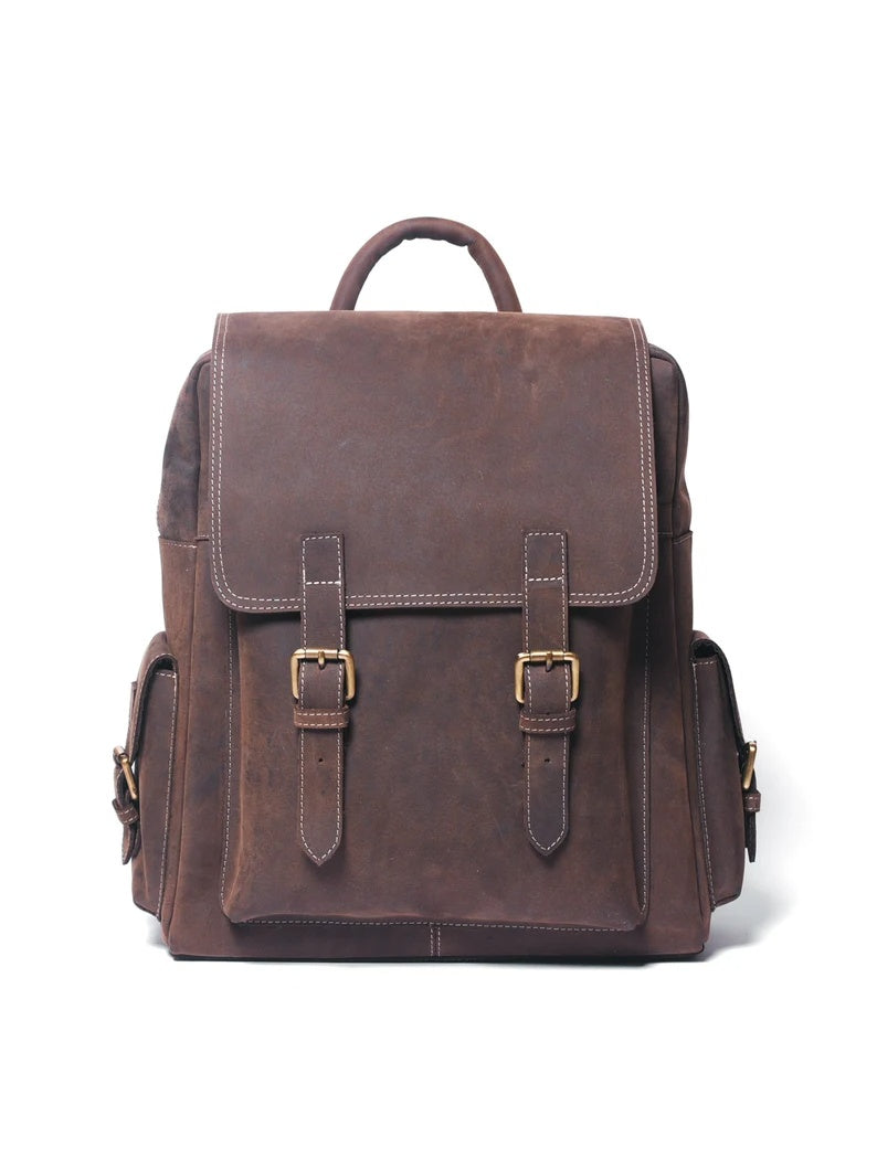 Classic Men's Leather Backpack – Built for Work & Travel
