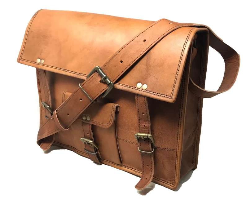 Genuine Leather Messenger Bags for Men & Women