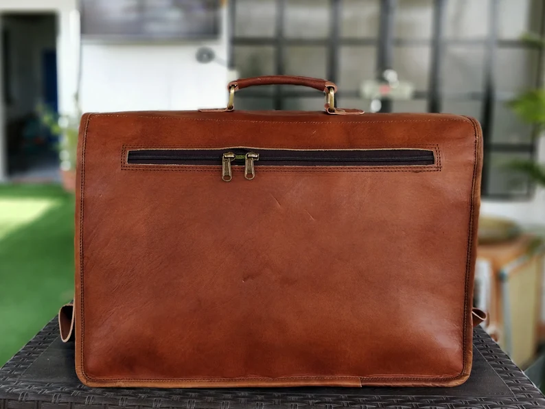 Genuine Leather Messenger Bag -Vintage Brifcase for men