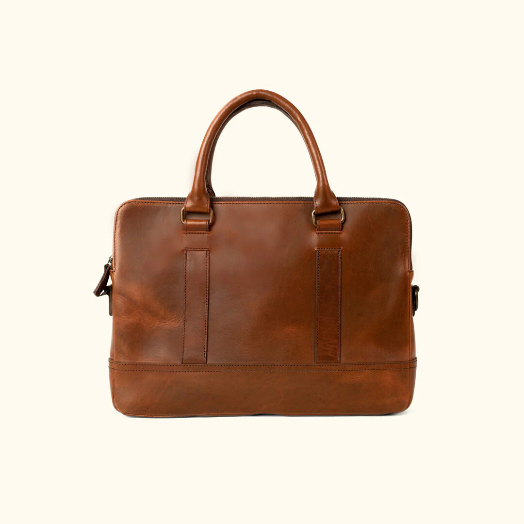 Men’s Genuine Leather Messenger Bag – Business Laptop Briefcase