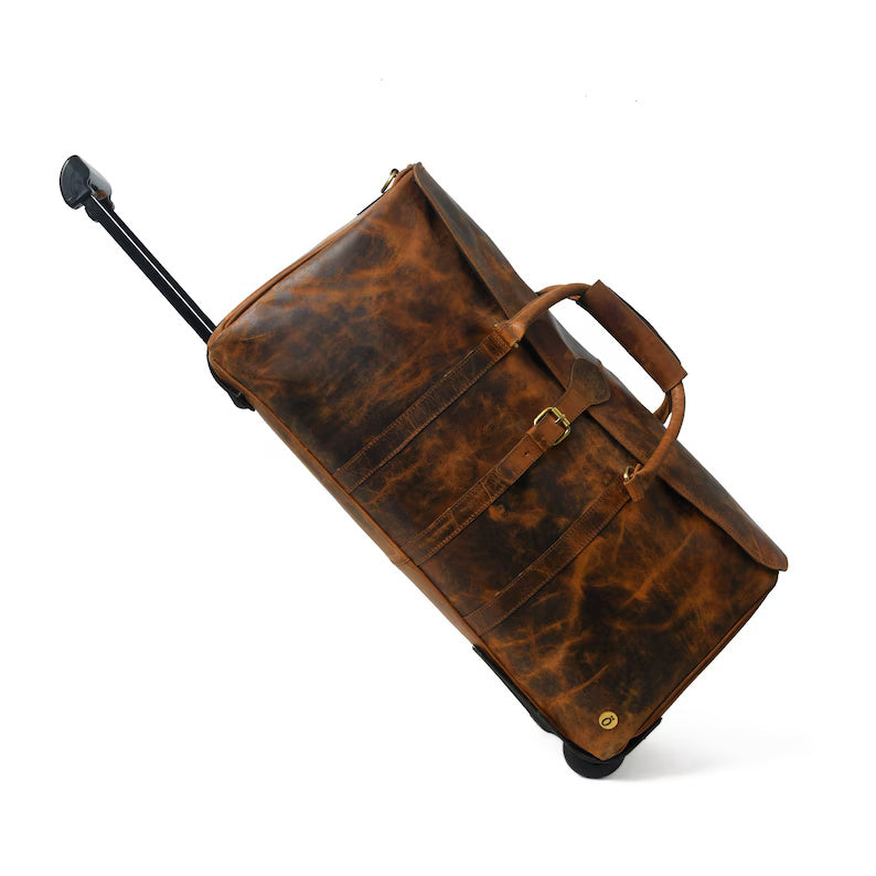 Handcrafted Leather Weekender Bag – Overnight Travel Duffle