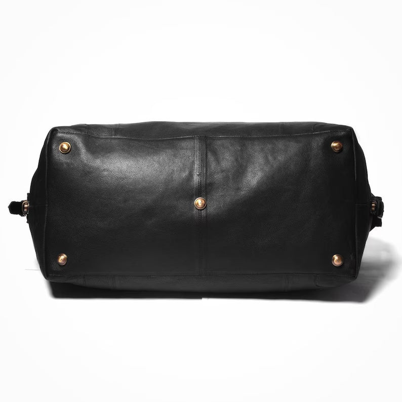 Handcrafted Leather Weekender Bag – Overnight Travel Duffle