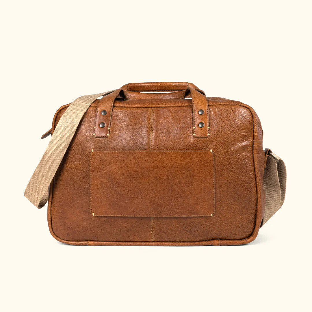 Men’s Genuine Leather Messenger Bag – Business Laptop Briefcase